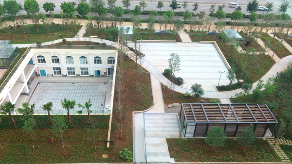 安寧寧湖廣場(chǎng)景觀綠化工程竣工